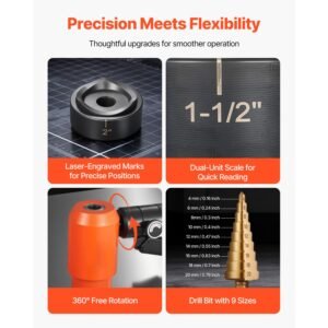 knockout punch set, 15 ton hydraulic knockout set, 1/2" to 4" ko tool kit hole making tool, ko tools kit w/10 dies for metal electrical cabinets, electrical control cabinets, switch cabinets
