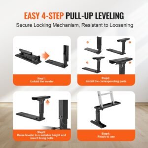 ladder levler, 23.4 l x 11.4 18 in h support surface, steel ladder leveling tool, folding pitch hopper, stair ladder stabilizer easy to use,extension ladder accessories for uneven ground
