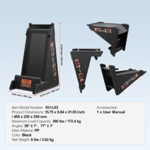 ladder levler, 380lbs load pp ladder leveling tool, pitch hopper, stair ladder stabilizer with storage, easy to use stable platform for all surfaces,extension ladder accessory for uneven ground