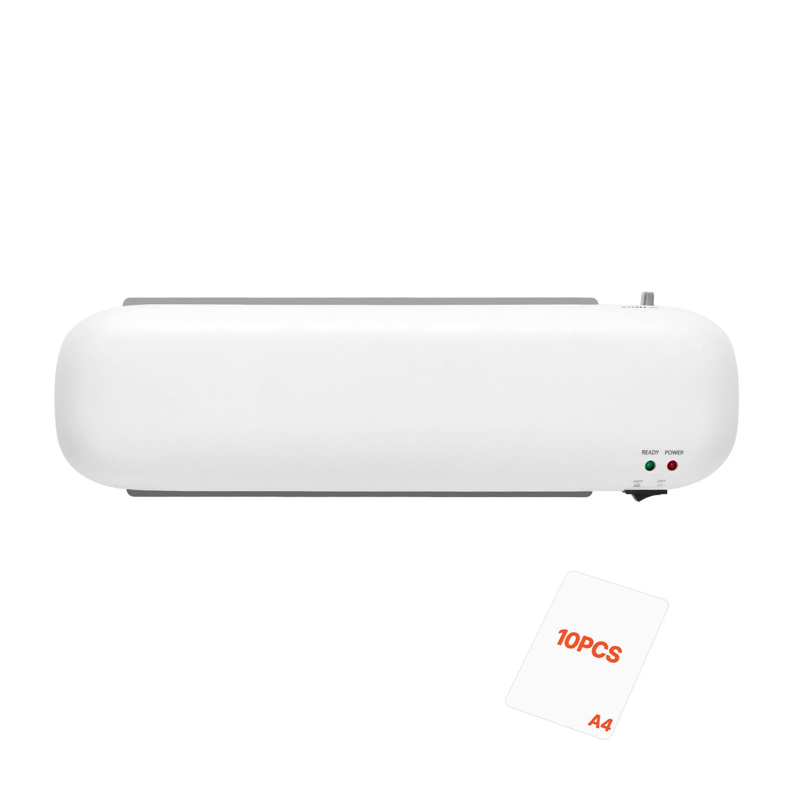 laminator machine, thermal laminator for max a4 paper size, 3 4 min quick warm portable laminator, 3 5 mil thickness, ideal for home, office, business, or school supplies, white + grey