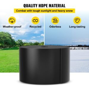 landscape edging, 10 inch depth 40 ft total length, recycled hdpe coiled terrace board, flexible bender border for landscaping, lawn, garden, yard, against invading weeds, black