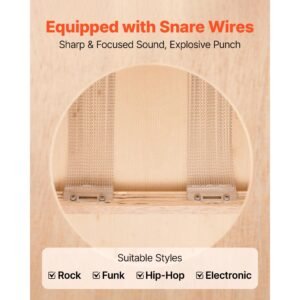 large cajon box drum wooden birchwood percussion instrument with snare wires