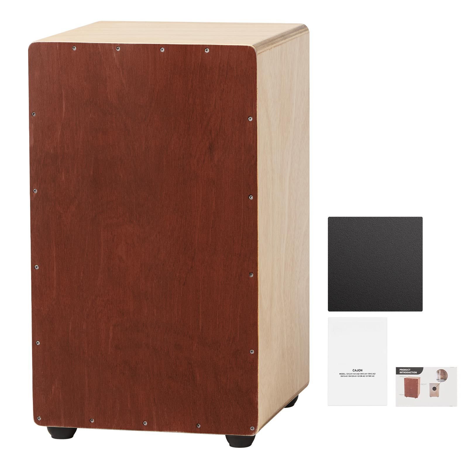 large cajon box drum wooden birchwood percussion instrument with snare wires