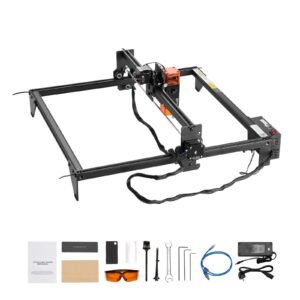 Laser Engraver, 5W Output, Laser Engraving Cutter Machine, 14.9 x 15.7 in/38 x 40 cm Working Area, 10000 mm/min Movement Speed, Compressed Spot with Eye Protection, for Wood, Certain Metal