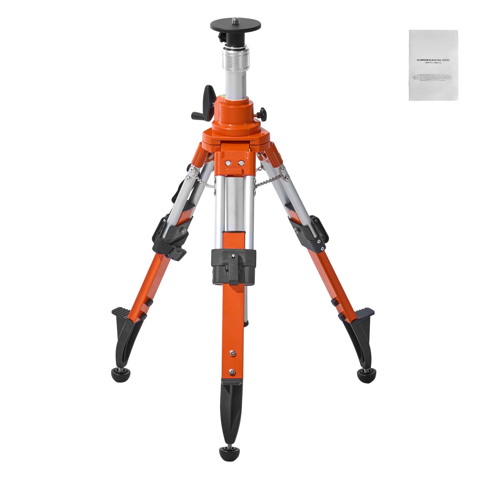 laser level tripod stand, 5/8" 11 thread mount, 27.16 67.71 inch height adjustment heavy duty survey tripod, with level bubble & diffusion limiter , liftable non skid feet for construction