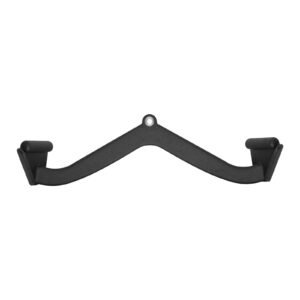 lat pulldown attachment, cable machine rowing v bar attachment, tricep pull down bar, back strength training rubber coated handle grip, bicep curl tricep lat pulldown bar for home gym fitness