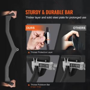 lat pulldown attachment, cable machine rowing v bar attachment, tricep pull down bar, back strength training rubber coated handle grip, bicep curl tricep lat pulldown bar for home gym fitness