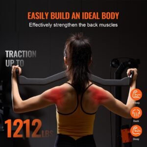 lat pulldown attachment, cable machine rowing v bar attachment, tricep pull down bar, back strength training rubber coated handle grip, bicep curl tricep lat pulldown bar for home gym fitness
