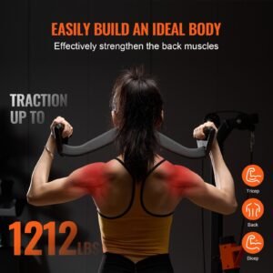 lat pulldown attachments, cable machine rowing t bar v bar 7 set, tricep pull down bar, back strength training rubber coated handle grip, bicep curl tricep lat pulldown bar for home gym fitness