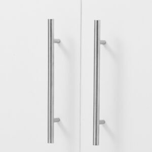 laundry room wall cabinet, 2 tier wall mounted hanging cabinet with adjustable shelf, 32 in cupboard storage with 2 doors, for bathroom, kitchen, laundry, 16 x 32 x 24 in (d x w x h), white