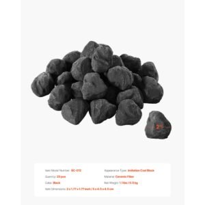 lava rocks, 1.2 2.0 inch 25 pcs fire stones lava rocks for fire pit, reusable fire pit stones indoor and outdoor use, decorative firepit rocks for propane/gas fireplace,stove,courtyard,camping