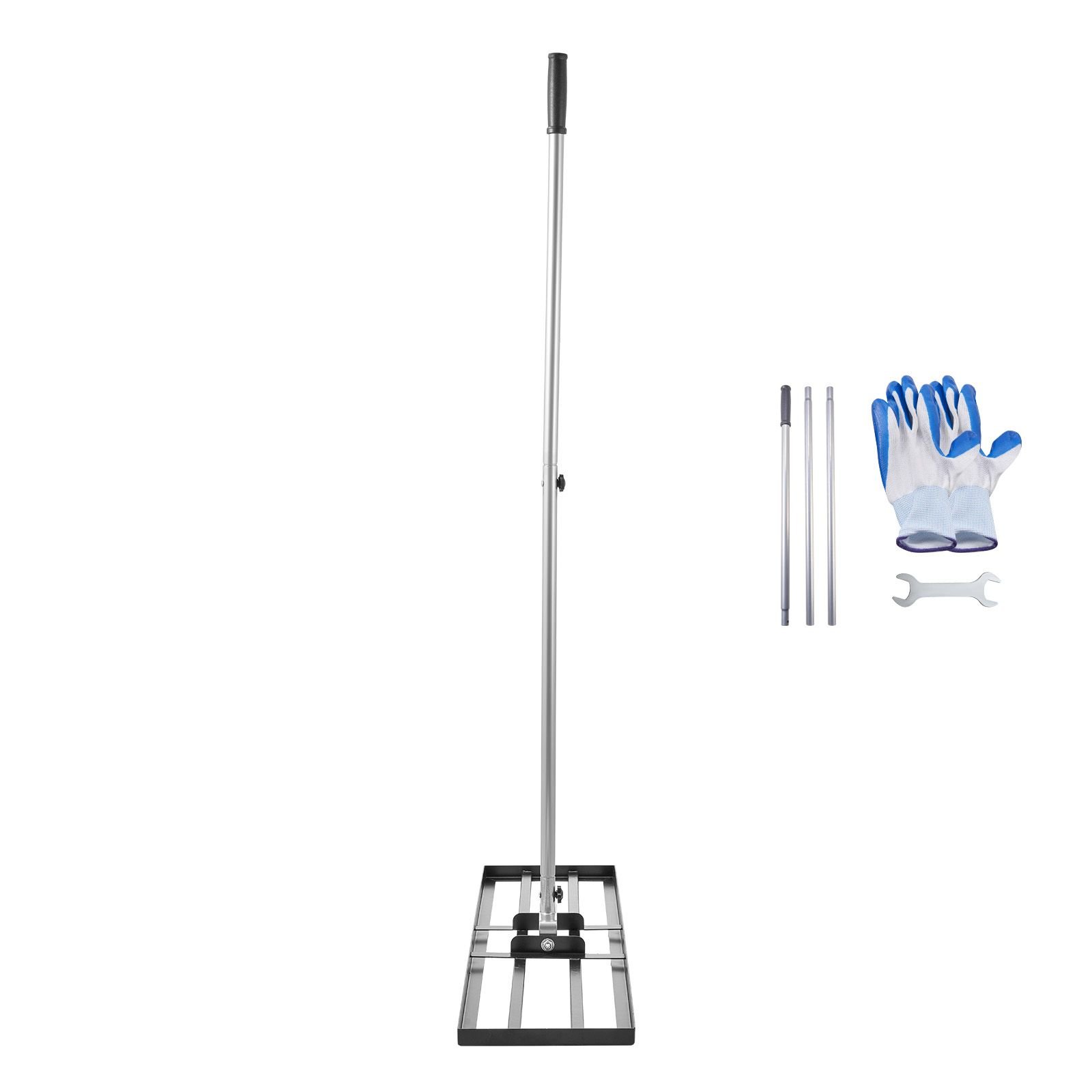 lawn leveling rake, lawn leveler with 83.9 in handle, 36x10 in ground plate, rust resistant carbon steel soil leveler, 3 heights adjustable, effort saving lawn leveling tool for yard golf court