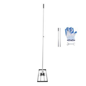 Lawn Leveling Rake, Lawn Leveler with 83.9 in Handle, 48x10 in Ground Plate, Rust-Resistant Carbon Steel Soil Leveler, 2 Heights Adjustable, Effort Saving Lawn Leveling Tool for Yard Golf Court