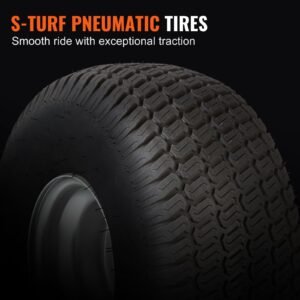 lawn mower tires with rim, 20x8 8" tubeless tractor tires, 2 pack tire and wheel assembly, s turf pneumatic tires with 3.5" offset hub and 3/4" bushing size, for riding mowers lawn tractors