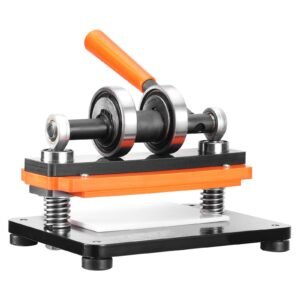 leather cutting machine, 7.1 x 3.9 in embossing plate manual die cutter, 0.47 in pressure stroke dual guide shafts die cut machine, leather embossing machine for various of materials