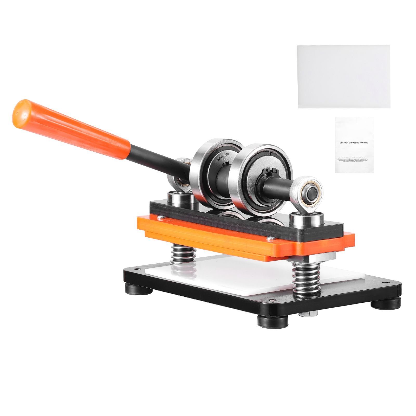 leather cutting machine, 7.1 x 3.9 in embossing plate manual die cutter, 0.47 in pressure stroke dual guide shafts die cut machine, leather embossing machine for various of materials