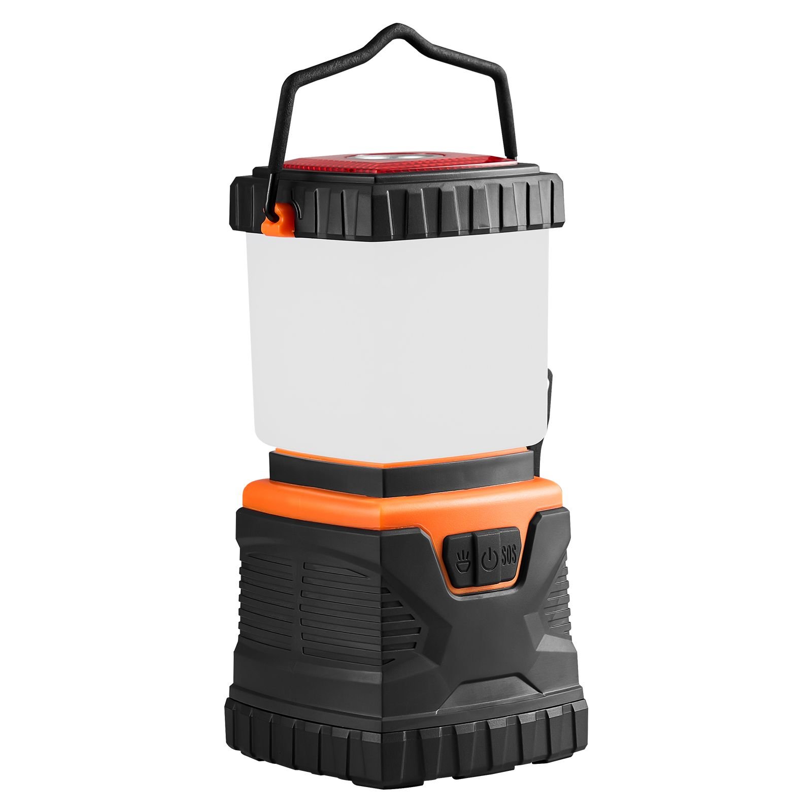 led camping lantern, all in one, 1000lm, 360° illumination, 4 lighting modes, battery powered light, outdoor robust flashlight, built to last light, ideal for hiking fishing outages repairs