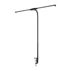 led desk lamp with clamp, double head architect desk lamp for home office, eye caring desk light with 360° adjustable gooseneck, 50 lighting modes & timer function for studying working drawing
