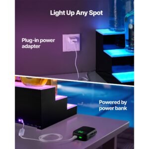 led lighted liquor bottle display, 3 tiers 20 inches whiskey rack, supports usb, illuminated home bar shelf with rf remote & app control, 9 static colors, acrylic lighted shelf for 15 bottles
