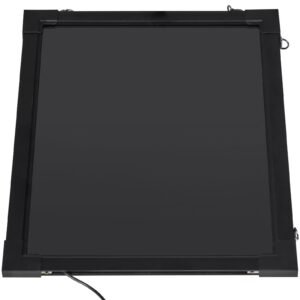 led message writing board, 16"x12" illuminated erasable lighted chalkboard, neon effect menu sign board, drawing board with 8 fluorescent chalk markers and remote control, for home wedding shop