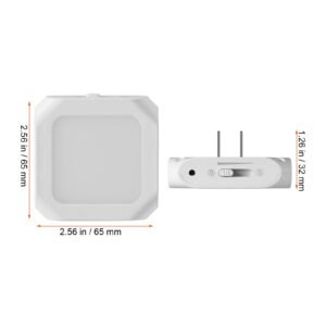 led night light, 2 pack plug in led night light, 0.6 w 3000k soft white light, with dusk to dawn light sensor, for bedroom, bathroom, hallway