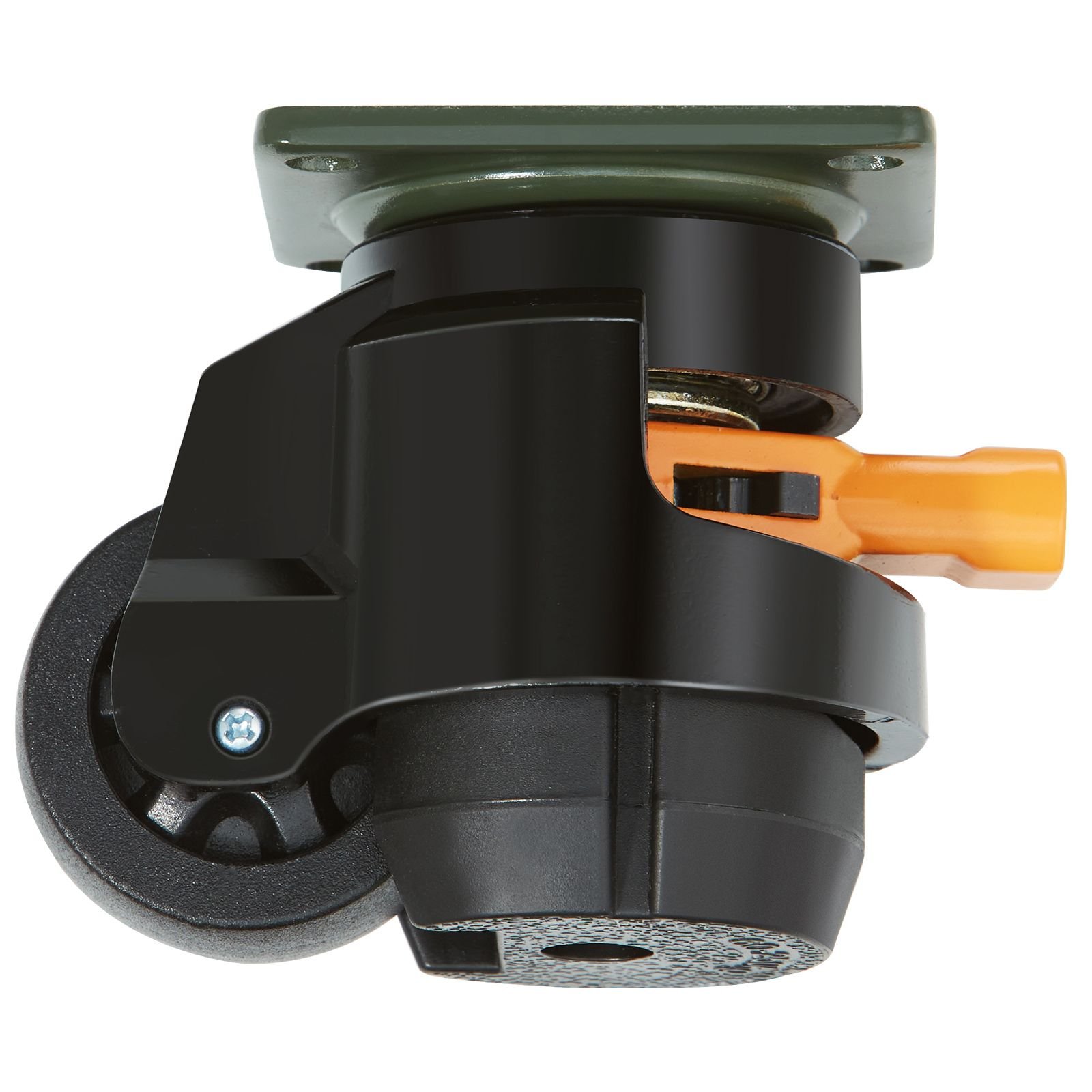 leveling casters, 4 pack heavy duty 360° swivel caster wheels hold up to 1100 lbs load, 2 inches caster diameter, adjustable casters with upgraded handle design and feet for workbench & machine