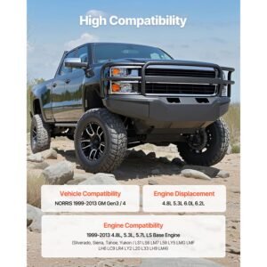 lifter camshaft kit, 13 piece set, gray cast iron engine cam, compatible with norris trucks from 1999 2013 gm gen3/4, fit 1999 2013 ls based engines (silverado, sierra, tahoe, yukon/ls1)
