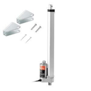 Linear Actuator 12V, 12 Inch High Load 330lbs/1500N Linear Actuator, 0.19"/s Linear Motion Actuator with Mounting Bracket and IP54 Protection