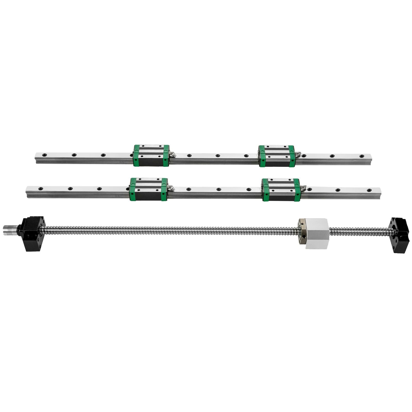 linear guide rail 2pcs hgr20 1500mm linear slide rail with 1pcs rm1605 1500mm ballscrew with bf12/bk12 kit linear slide rail guide rail square for diy cnc routers lathes mills