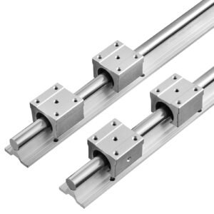 linear guide rail set, sbr16 800mm, 2 pcs 31.5 in/800 mm sbr16 guide rails and 4 pcs sbr16uu slide blocks, linear rails and bearings kit for automated machines diy project cnc router machines