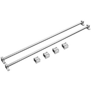 linear guide rail set, sfc20 1200 mm, 2 pcs 47.2 in/1200 mm sfc20 guide rails 4 pcs sc20 slide blocks 4 pcs rail supports, linear rails and bearings kit for automated machines cnc diy project