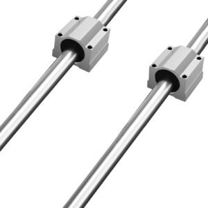 linear guide set, sfc20 1000mm, comes with two 39.4 in/1000 mm sfc20 guides, four sc20 slide blocks, and four guide supports for automated machinery and cnc tasks