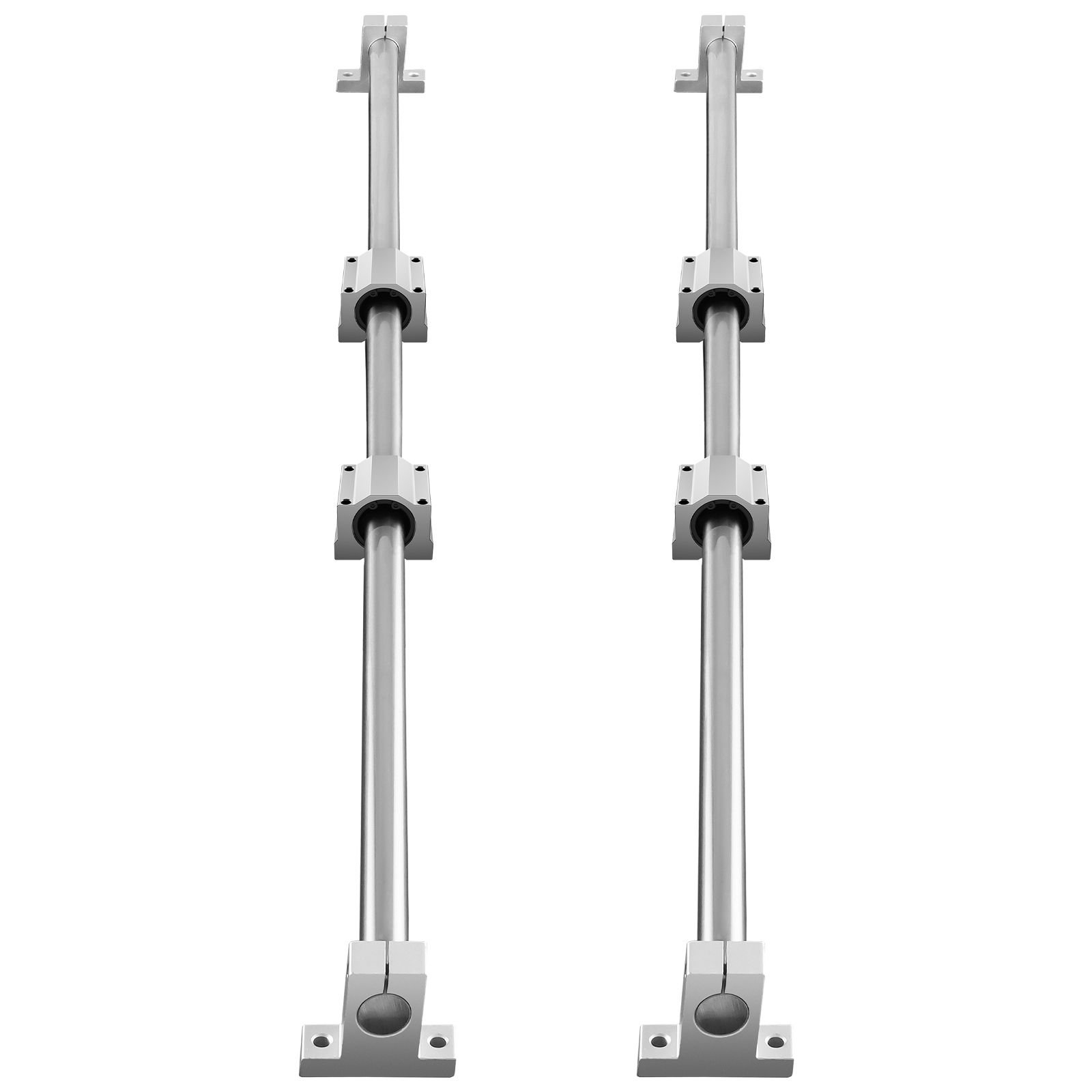 linear guide set, sfc20 1000mm, comes with two 39.4 in/1000 mm sfc20 guides, four sc20 slide blocks, and four guide supports for automated machinery and cnc tasks