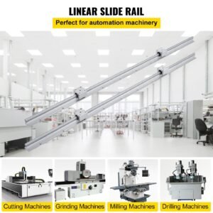 linear rail, 2pcs sbr12 1000mm, linear guide 2 pcs linear guide rails, 4 pcs square type carriage bearing blocks, cnc rail linear rails and bearings kit, for automated machines and equipments