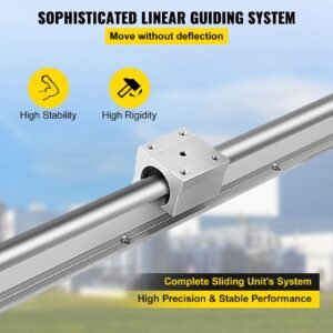 linear rail, 2pcs sbr12 1000mm, linear guide 2 pcs linear guide rails, 4 pcs square type carriage bearing blocks, cnc rail linear rails and bearings kit, for automated machines and equipments