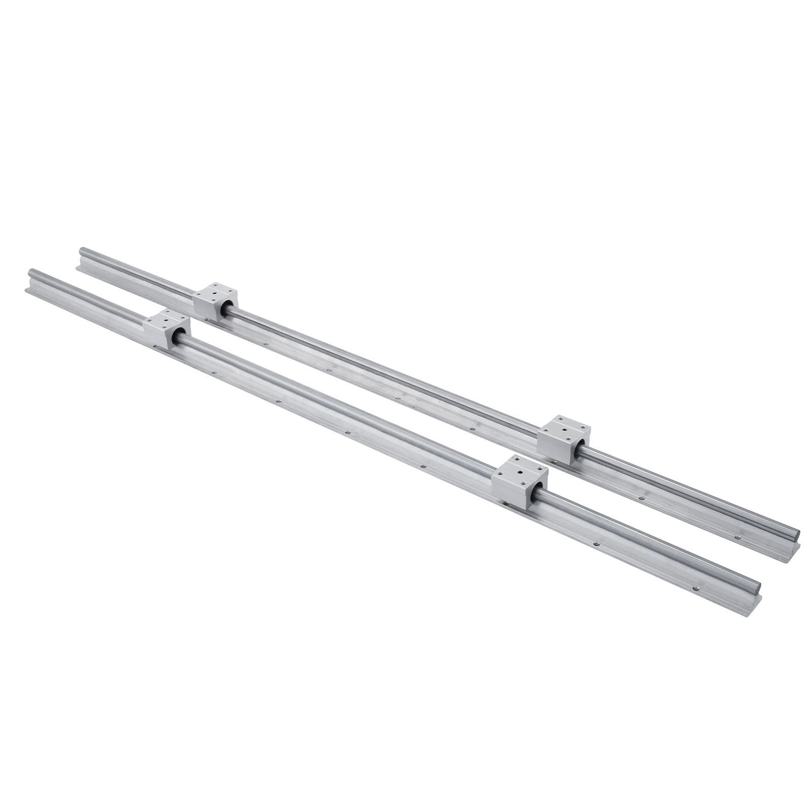 linear rail, 2pcs sbr12 1000mm, linear guide 2 pcs linear guide rails, 4 pcs square type carriage bearing blocks, cnc rail linear rails and bearings kit, for automated machines and equipments