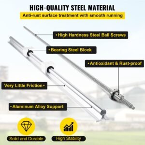 linear rail, ballscrew x 3, rm1605 350mm 650mm 1050mm x 2 linear rail support, 12 cnc kit linear shaft optical axis