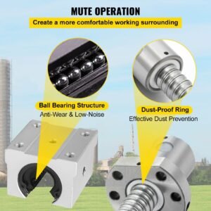 linear rail, ballscrew x 3, rm1605 350mm 650mm 1050mm x 2 linear rail support, 12 cnc kit linear shaft optical axis