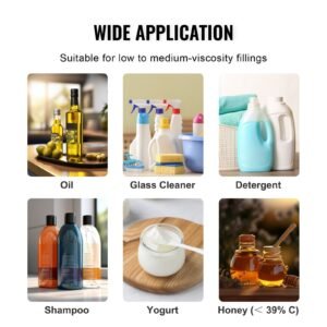 liquid filling machine, 30 15000 g weighing capacity, automatic bottle filler machine bottling machine digital control for milk, water, oil, wine, beverage, detergent, shampoo (single nozzle)