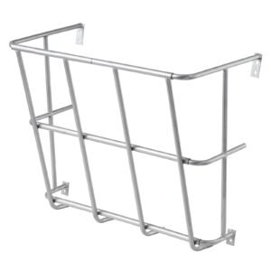 livestock hay feeder, 18.5 gallons large capacity, heavy duty steel goat hay rack, 24.4" long wall mounted horse hay holder, multiple sided feeding rack for sheep farm livestock indoor outdoor
