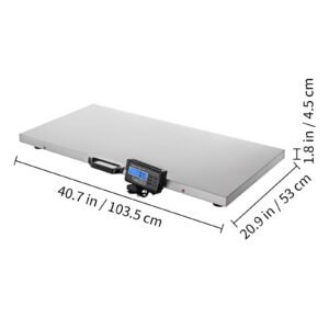 livestock scale 700lbs, dog scales large platform 40.6x20.9inch stainless steel vet scale industrial floor scale large animal scale pig scale goat weight scale pet digital scale