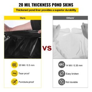 lldpe pond liner 20x25 ft, pond liner 20 mil, fish pond liners for waterfall, pond and fish ponds
