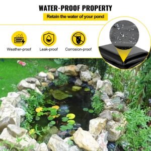lldpe pond liner 20x25 ft, pond liner 20 mil, fish pond liners for waterfall, pond and fish ponds