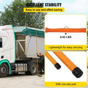 load height measuring stick, 20' sturdy fiberglass truck height stick with adjustable pole, non conductive truck height measuring stick with carrying bag, height stick for trucks, car haulers