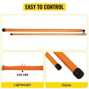load height measuring stick, 20' sturdy fiberglass truck height stick with adjustable pole, non conductive truck height measuring stick with carrying bag, height stick for trucks, car haulers
