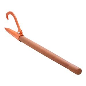 Log Peavey, 46.5 in, Wooden Handle Log Lifter, Heavy Duty Log Roller with Max 18 in Opening, Rust-Resistant Log Jack Cant Hook, Felling Log Roller Tool for Rolling, Raising, Turning Logs