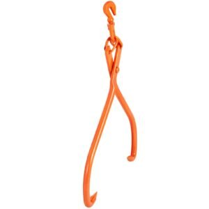 log skidding tongs, 32 inch 2 claw log lifting tongs, heavy duty rotating steel lumber skidding tongs, 1543 lbs/700 kg loading capacity, log lifting, handling, dragging & carrying tool