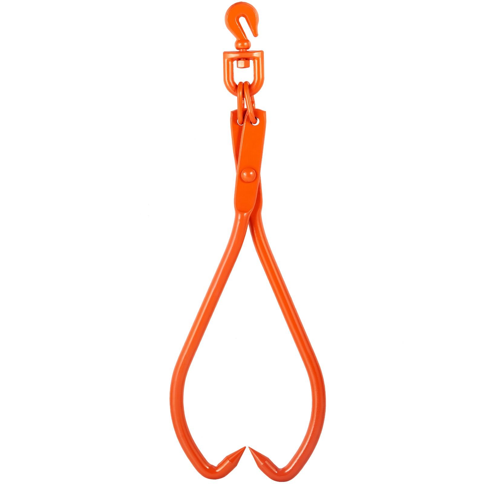 log skidding tongs, 32 inch 2 claw log lifting tongs, heavy duty rotating steel lumber skidding tongs, 1543 lbs/700 kg loading capacity, log lifting, handling, dragging & carrying tool