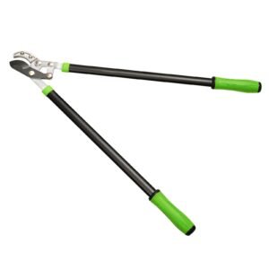 loppers for tree trimming, 32 inch garden anvil trimmer with compound action, sharp steel blade, heavy duty tree branch cutter up to 2 inch dia cut capacity, ergonomically designed handles