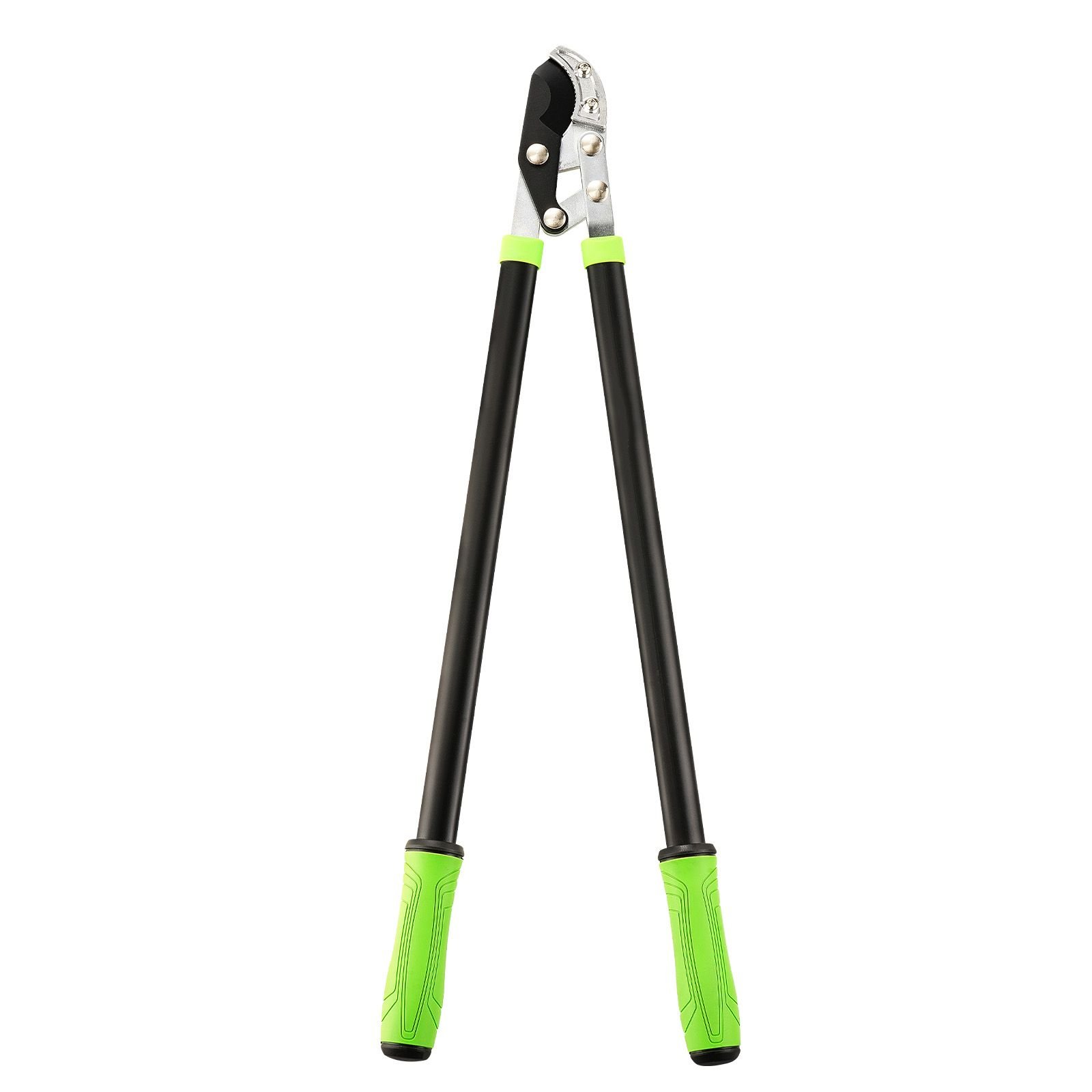 loppers for tree trimming, 32 inch garden anvil trimmer with compound action, sharp steel blade, heavy duty tree branch cutter up to 2 inch dia cut capacity, ergonomically designed handles